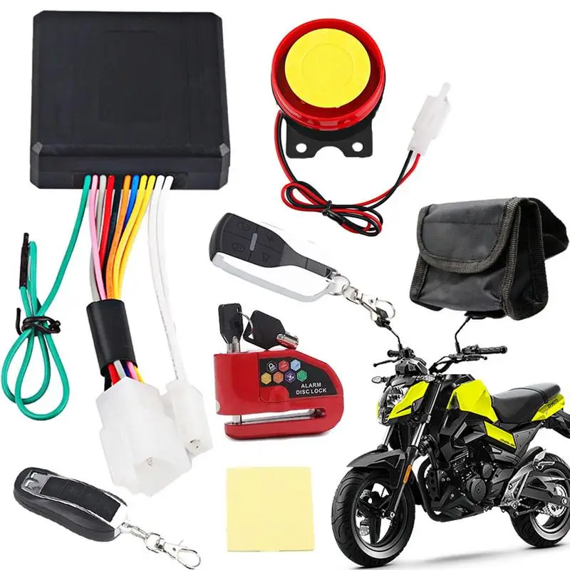 

Motorcycle Alarm Scooter Locks Anti-Theft Security Wheel Waterproof Disc Padlock Alarm Flexible Reminder Alarm System Dropship