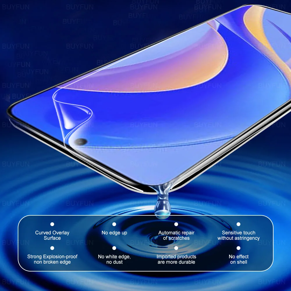 3 шт. Гидрогелевая Защитная пленка для Huawei nova Y90 6 7 дюйма полное покрытие защитная