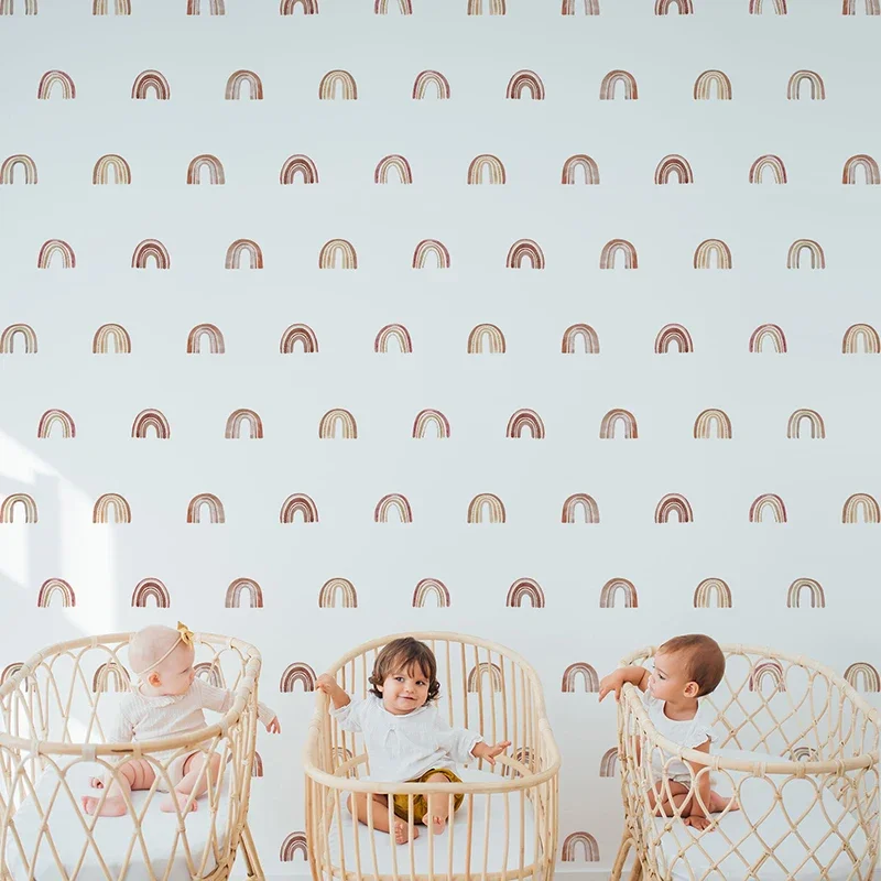 Радужные настенные наклейки в стиле бохо для детской комнаты гостиной декор