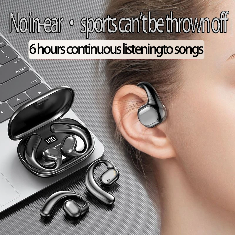 

TWS Sports Earphones Bluetooth 5.3 Wireless Headphones Waterproof Earbuds With Mic for Phone HiFi Music Earplug Earhook Headset