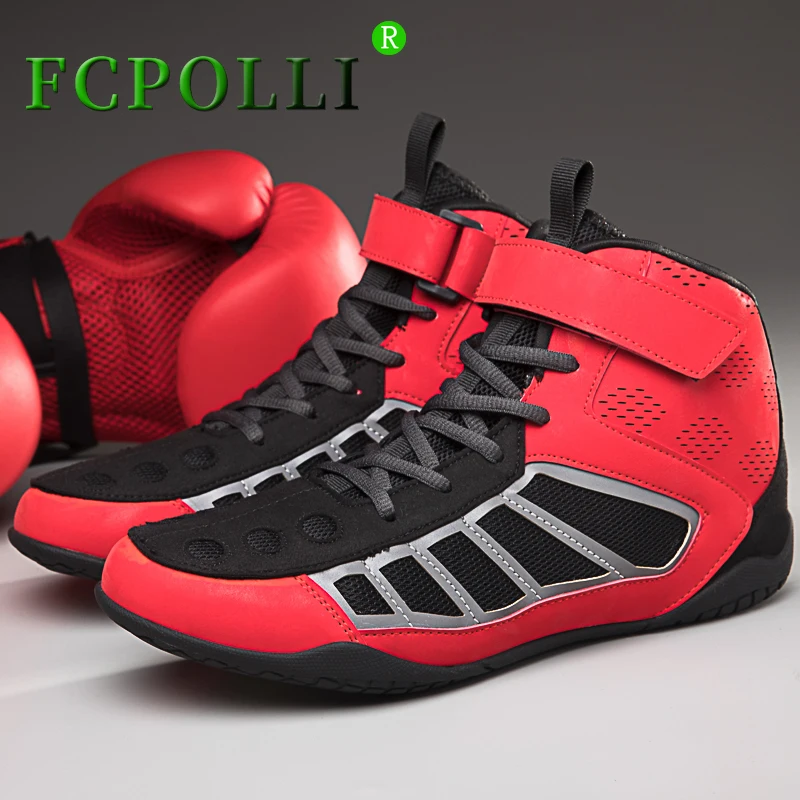 

2022 New Couples Wrestling Boots Mesh Breathable Boxing Shoe for Mens Luxury Brand Fighting Shoe Unisex Light Sport Trainers Boy