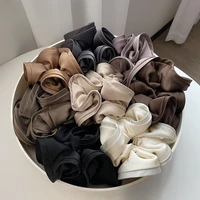 new fashion korean 15cm large silk elastic hair bands solid color hair scrunchies for women headwear ponytail exquisite gift