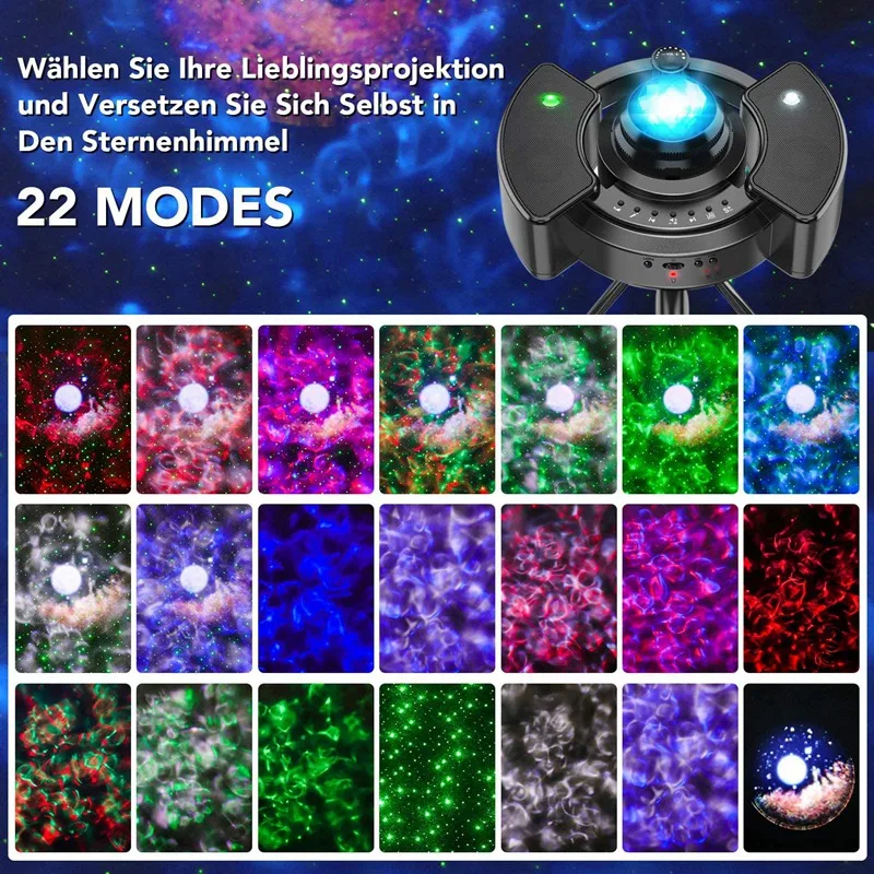 

LED Galaxy Star Projector Light, Night Light Projector Is Silent And With A Remote Control, Bluetooth Music Player