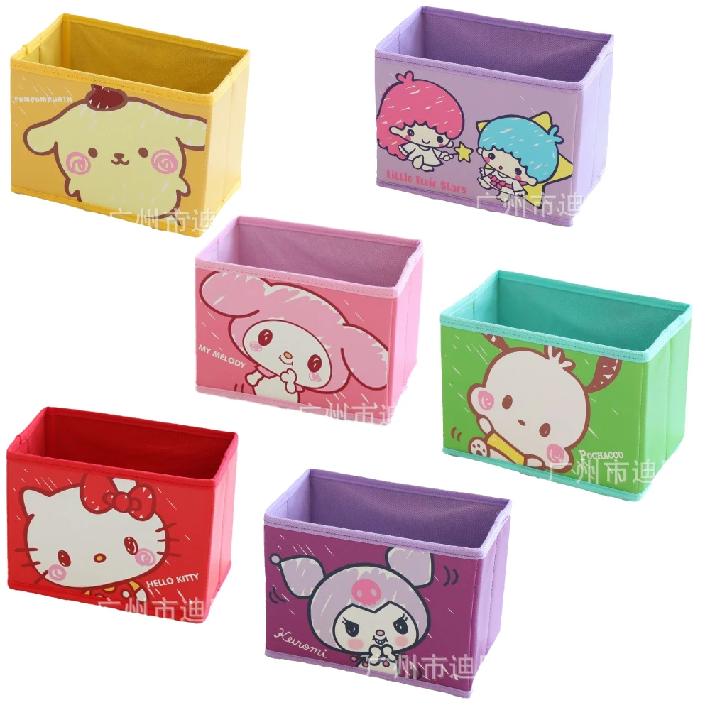 

Мультяшный Sanrios понравило My Melody Hellokittys Littletwinstars Kuromi Purin Милая кавайная аниме игрушка Sundriesde Sktop коробка для хранения