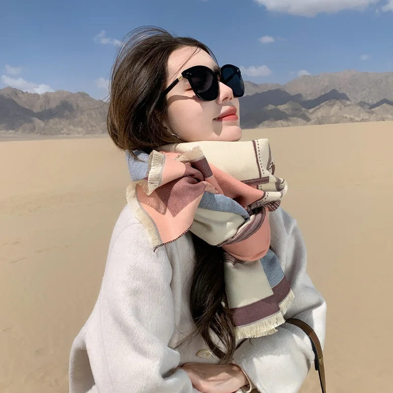 Рисунок 2 - Зимняя теплая Модная длинная шаль для мужчин и женщин