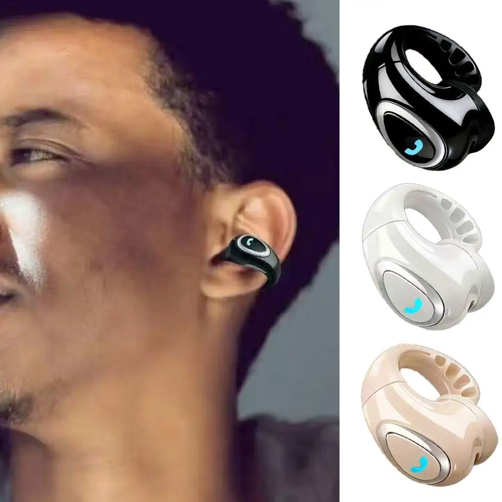 Фото Мини-невидимые наушники, одиночные Bluetooth-наушники, клипсы с открытыми ушками, спортивные наушники-вкладыши Hands Free, Hi-Fi музыка №5