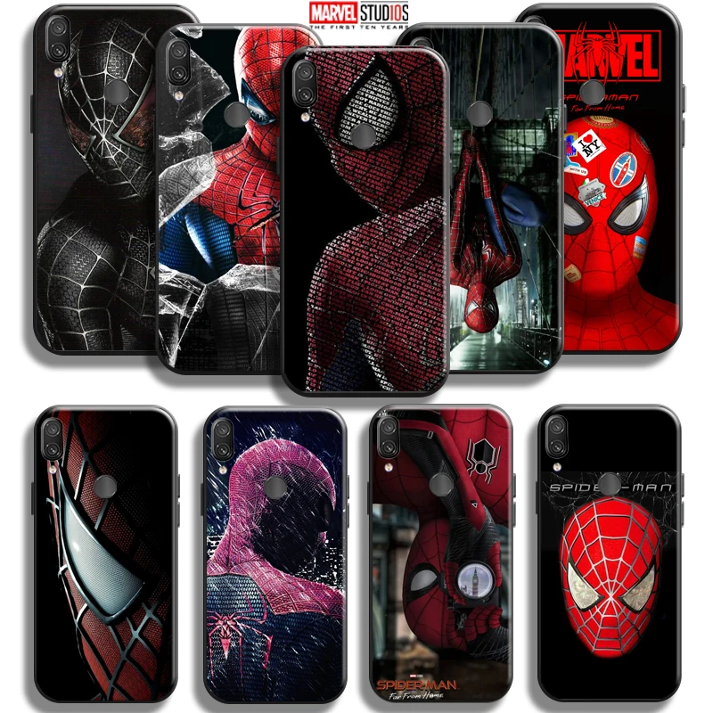 

Marvel Spiderman For Xiaomi Redmi Note 7 7S Pro For Redmi 7 7A Phone Case Carcasa Soft Silicone Cover Back Coque
