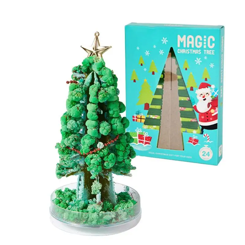 

Growing Christmas Tree Crystal Growing Christmas Tree Kit Kids DIY Magic Growing Christmas Ornaments Presents Novelty Kit For