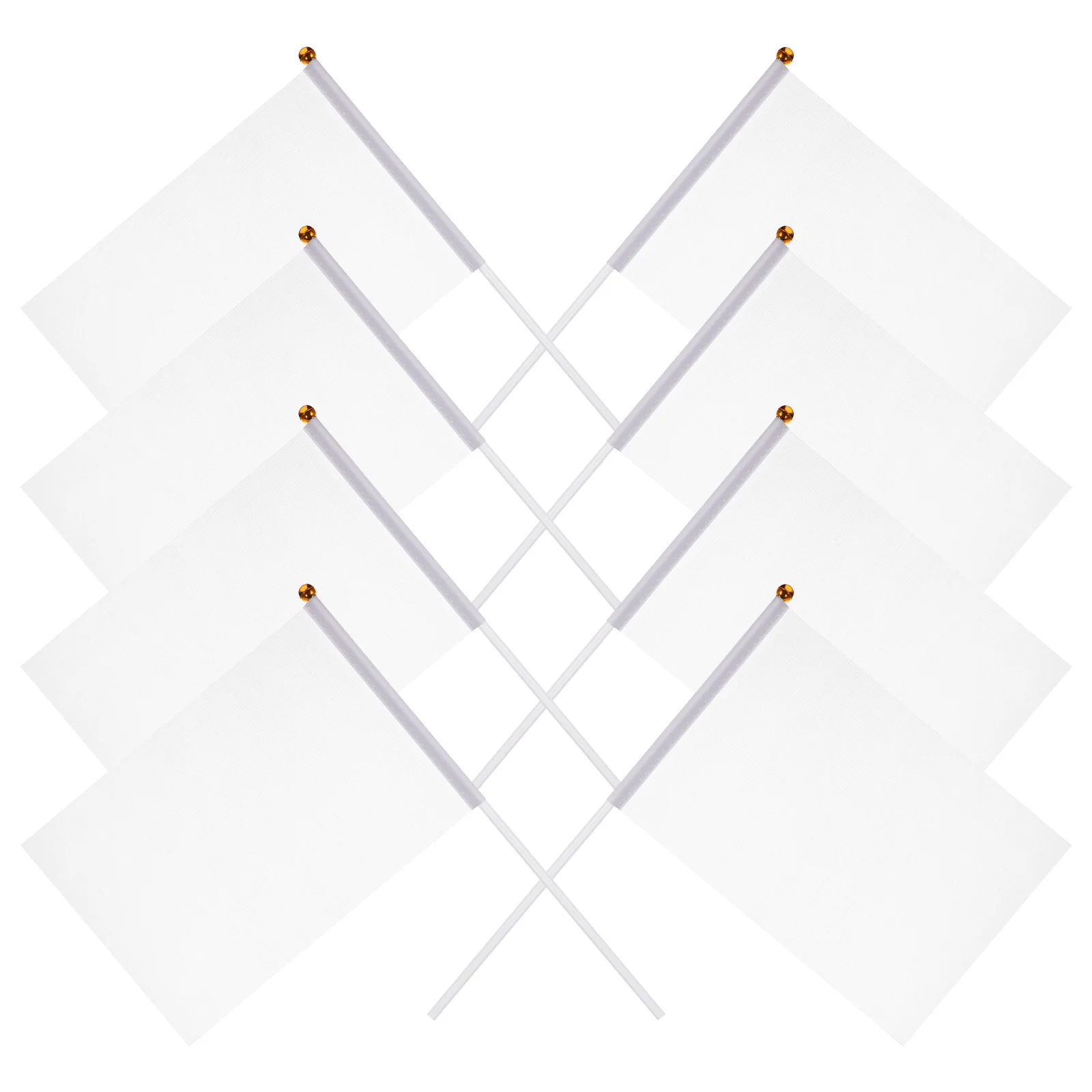 

24 Pcs White Marking Flags Winter Decor Hand Held Flags White DIY Graffiti Flag Blank Flag