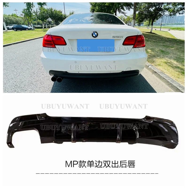 

For BMW E92 E93 2007-2013 M TECH Rear Bumper Diffuser ABS Plastic Black Rear Diffuser Bumper