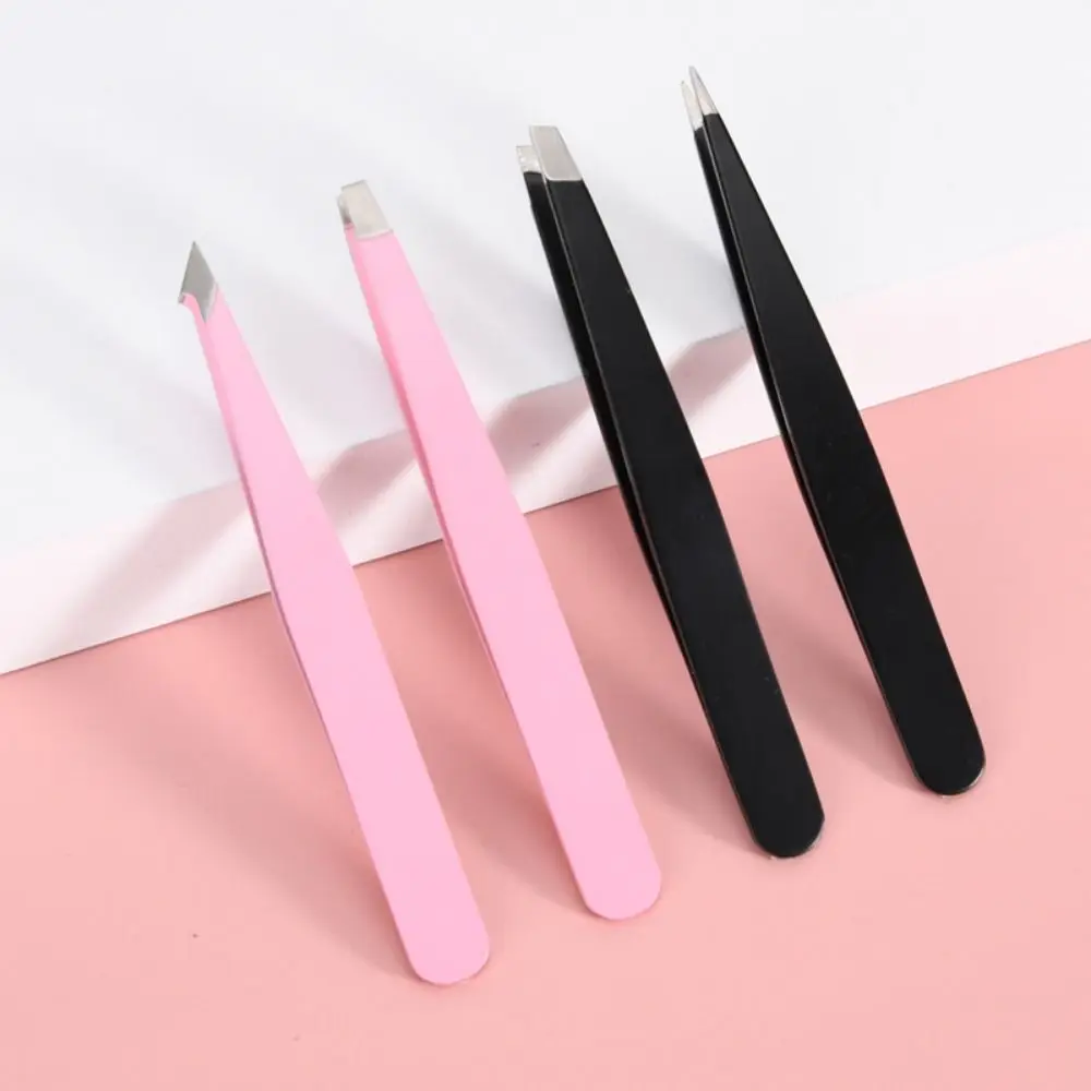

2/4Pcs Professional Stainless Steel Hair Removal Clip Lash Extension Tweezers For Eyebrow Trimming Makeup Tools Supplies