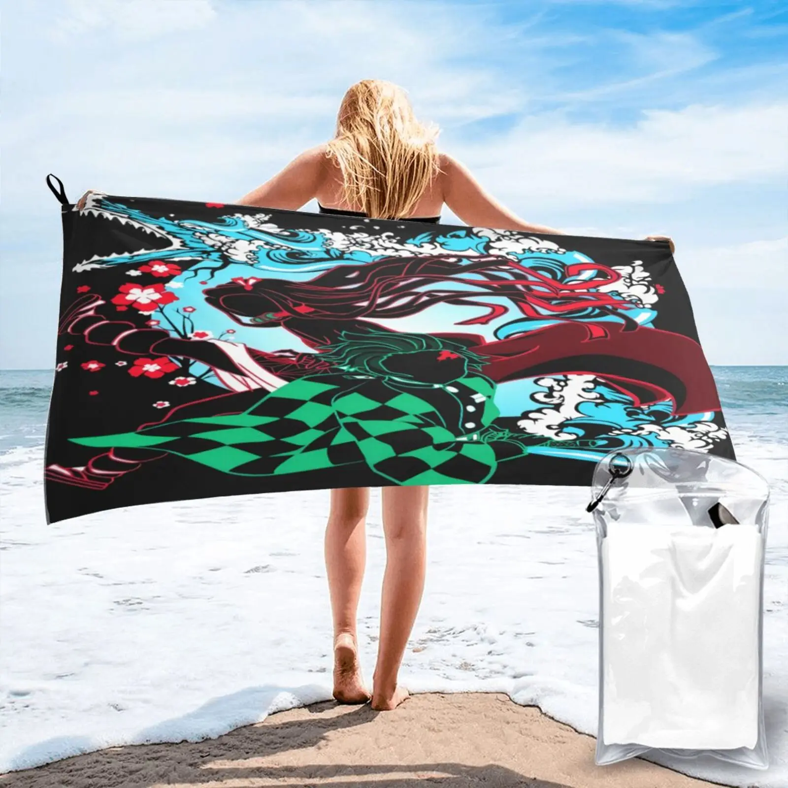 

Breath Of Water Demon Salyer Silbling Beach Towel Hair Towel Bath Towels Hair Towel Bath And Shower Towels Bathroom Face Towel