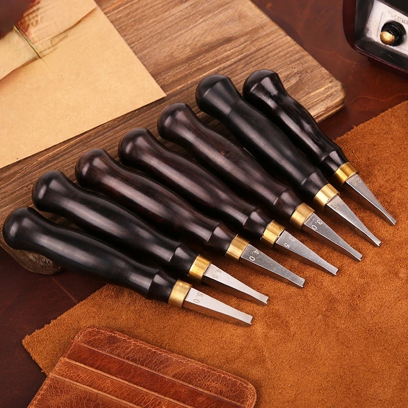 

Handmade Craft Stitching Skiving Leather Ditch Slotting Tools leather edge beveler