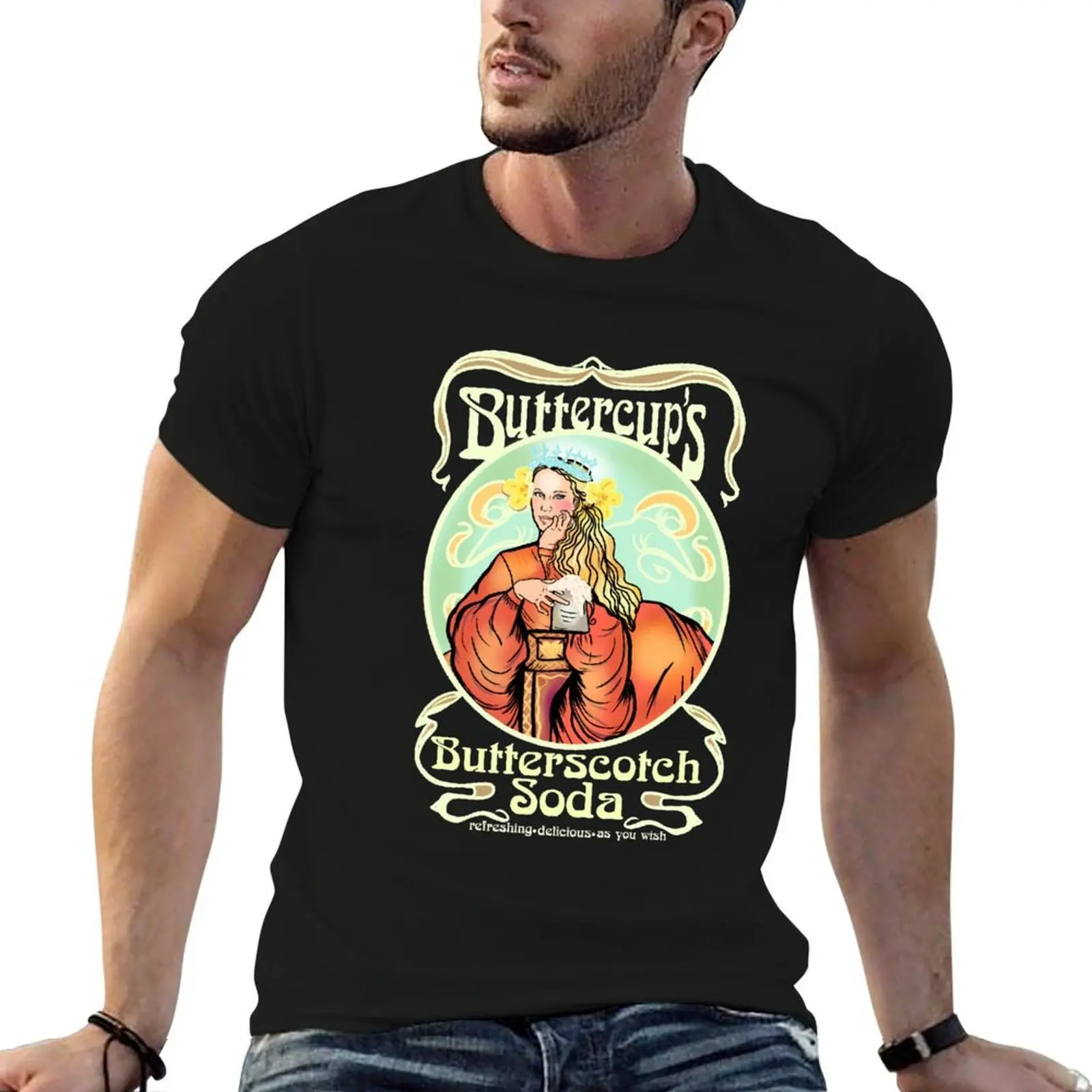Фото Футболка Buttercup's Butterscotch Soda, базовая, стандартного кроя, повседневная. №1