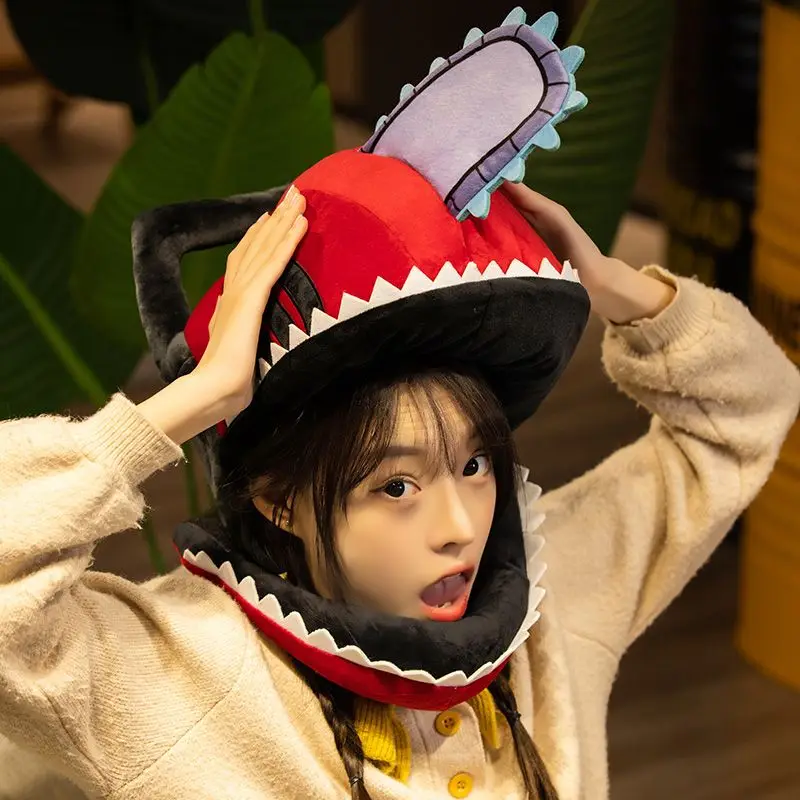 

Аниме мультфильм бензопила человек похита плюшевая игрушка Kawaii похита Косплей шляпа милая мягкая похита подушка для косплея Рождественский подарок для детей Поклонники