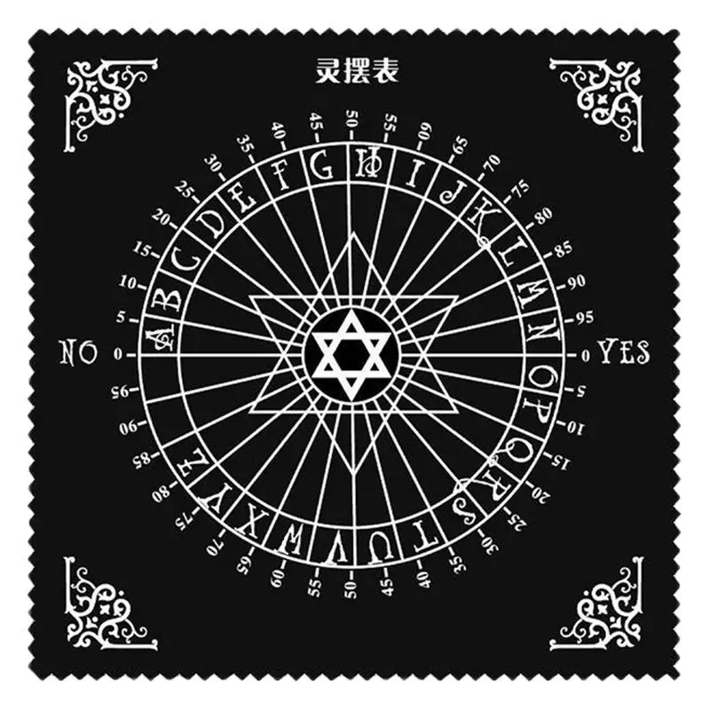 

Tarot Tablecloth Divination Tarot Card Pad Mat Pendulum Magic Pentacle Oracle Altar Cards Table Cloth Games Witchcraft Supplies