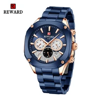 reward new business watches man top brand sport quartz watch solid steel chronograph luminous multifunction wristwatch