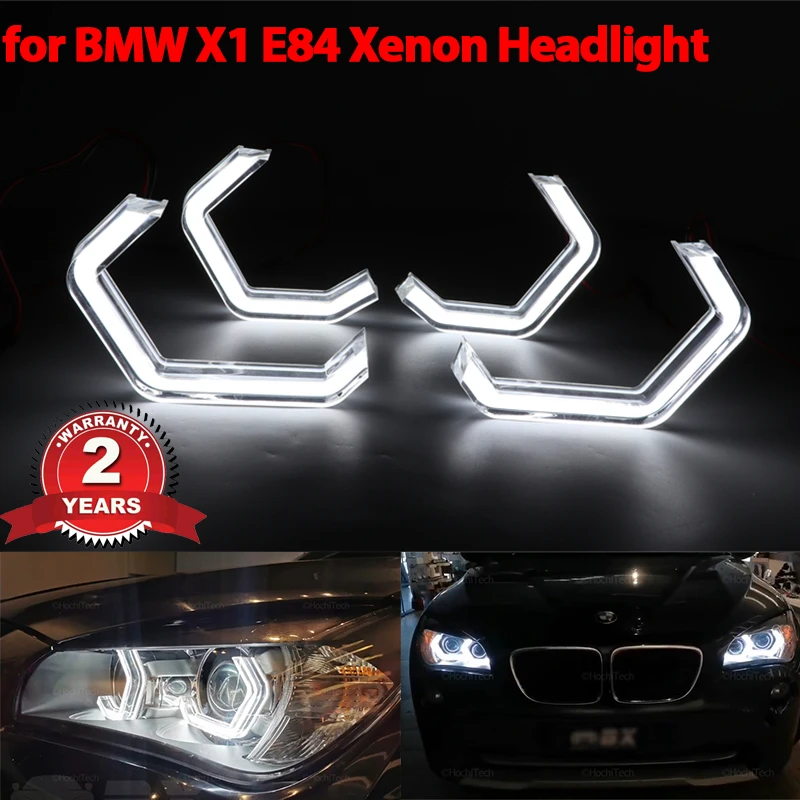 

for BMW X1 X 1 E84 09-2015 Xenon Headlight Car Accessories Excellent DTM M4 Style led Angel Eyes kit halo rings Ultra bright DRL