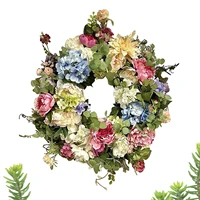 17 7in front door decor spring wreaths artificial flower summer wreaths for all seasons farmhouse floral wreath garland for door
