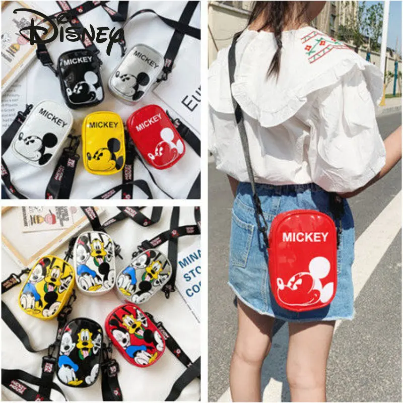 Disney Mickey Cartoon Children's Messenger Bag Fashion Men's and Women's Universal Zero Purse Mini Portable Shoulder Bag