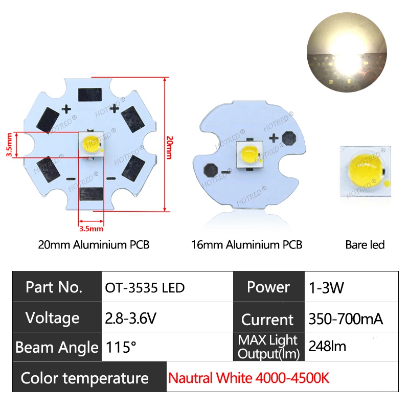 

10-100 шт. 1-3 Вт светодиоды бусины 3535 SMD 3 Вт чип холодный теплый нейтральный белый 3000 К 4500 К 6500 К 10000 К фонарик налобный фонарь автомобильный свет