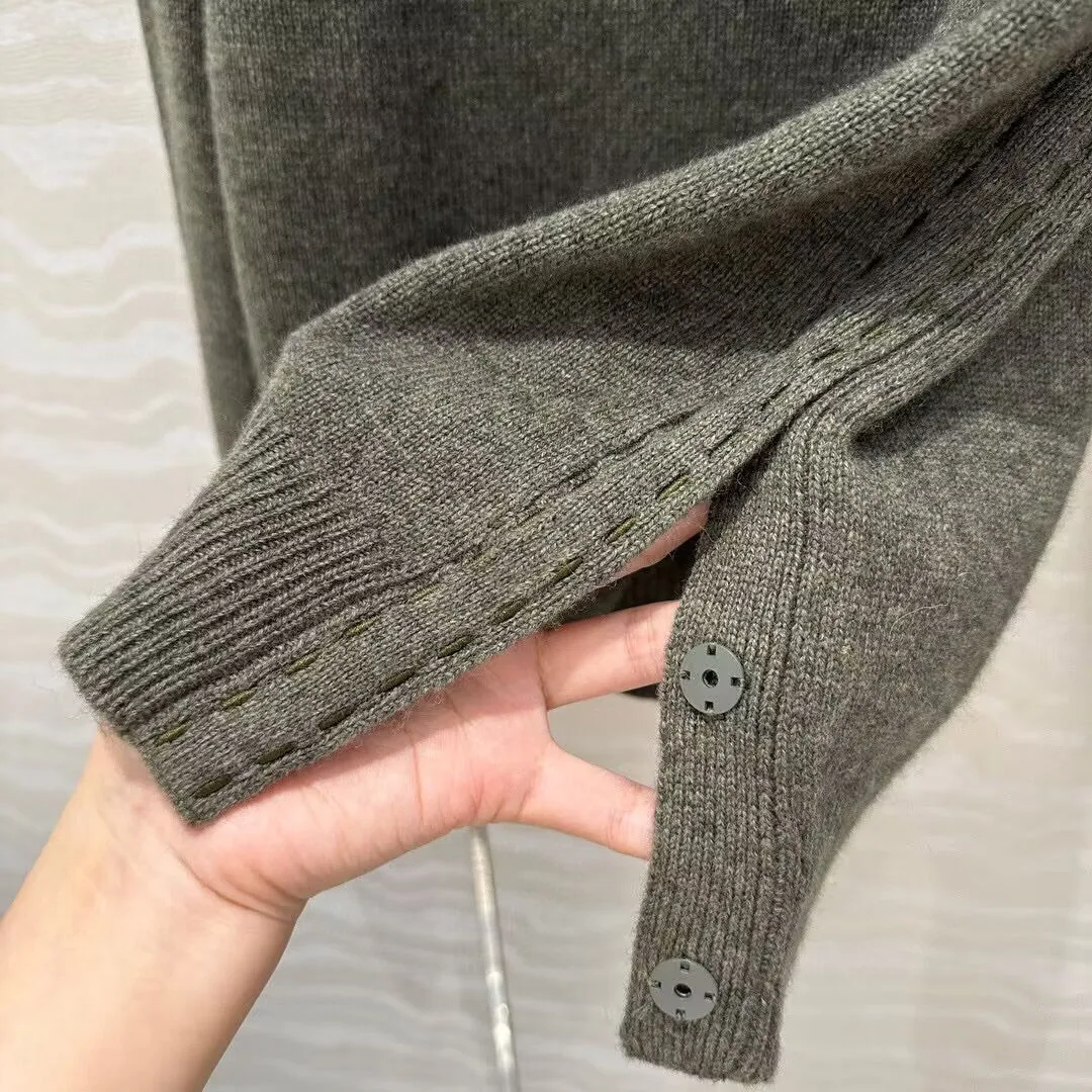 Женский кашемировый пуловер-водолазка повседневный трикотажный свитер с