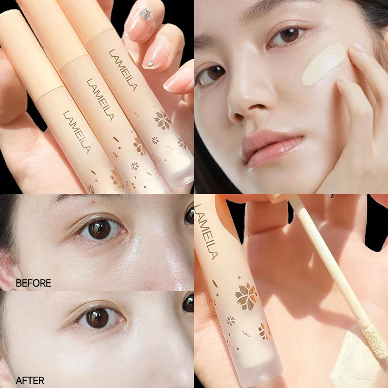 

3 Colors Liquid Concealer High Covering Moisturizing Oil Control Foundation Invisible Pores Dark Circles Freckle Face Makeup