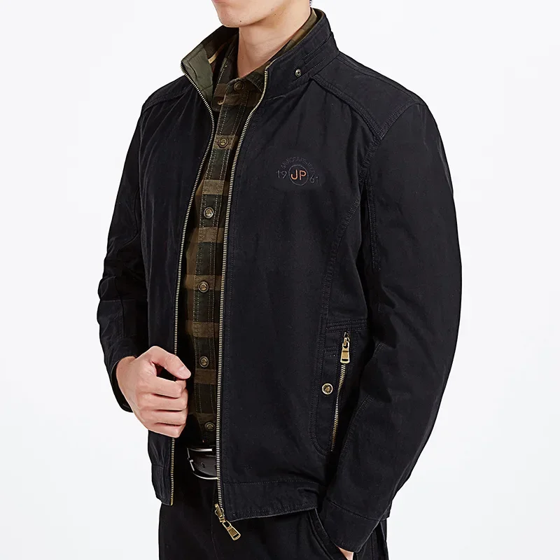 New Casual Men's Jacket Full Cotton Outdoor Loose-Fit Double-Sided Blazer Overstock9916 Regular Length For Men
