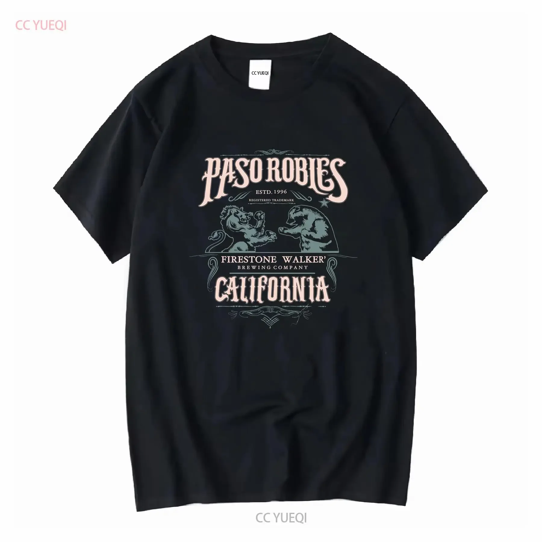 Фото ФУТБОЛКА FIRESTONE WALKER BREWING COMPANY PASO ROBLES BEER DIVE BAR Мужская футболка XL с длинными или короткими рукавами винтажная стираная унисекс №1