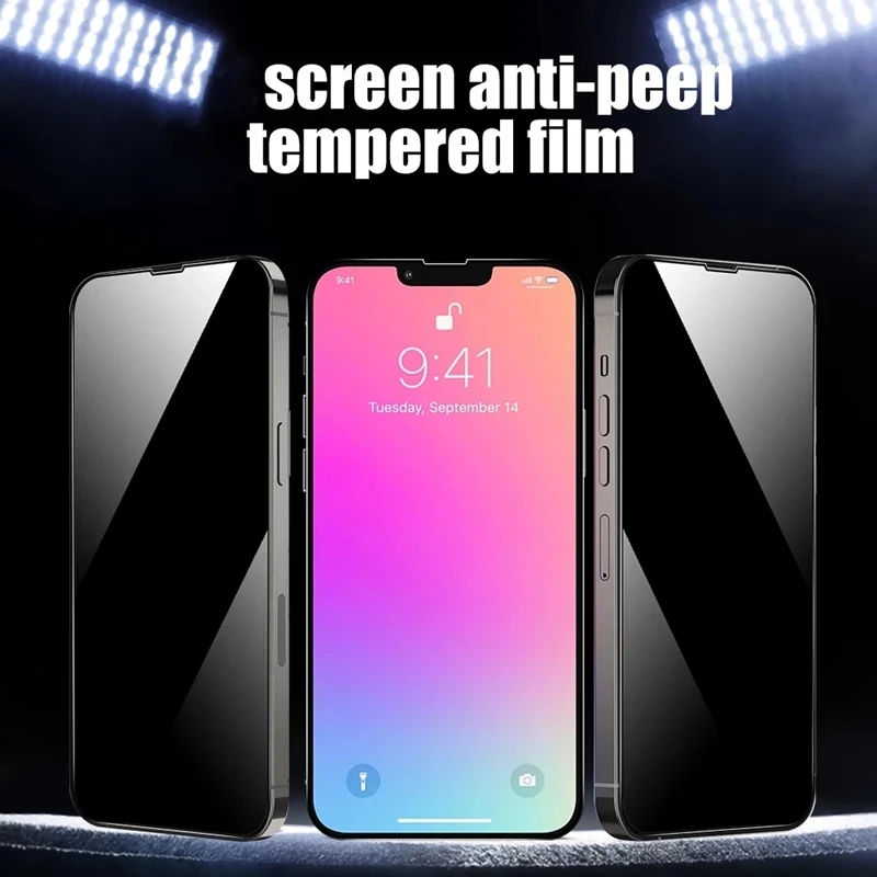 1-5Pcs Privacy Screen Protector for IPhone 11 14 Pro Max 7 8 Plus Anti-spy Tempered Glass for IPhone 12 13 Pro MAX Mini X XR XS