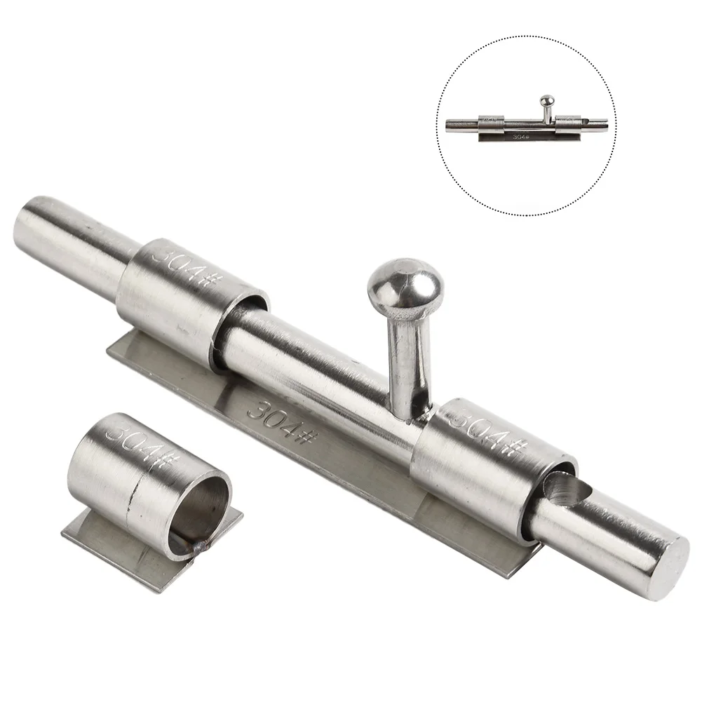 

1Pcs 14cm Stainless Steel Door Latch Sliding Lock Bolt Latch Hasp Staple Gate Safety Lock Garden Home Improvement GardenHardware