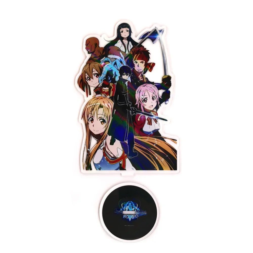 SAO Kirito Asuna family Klein Agil shirika yui acrylic standee figurines desk decoration cake topper anime