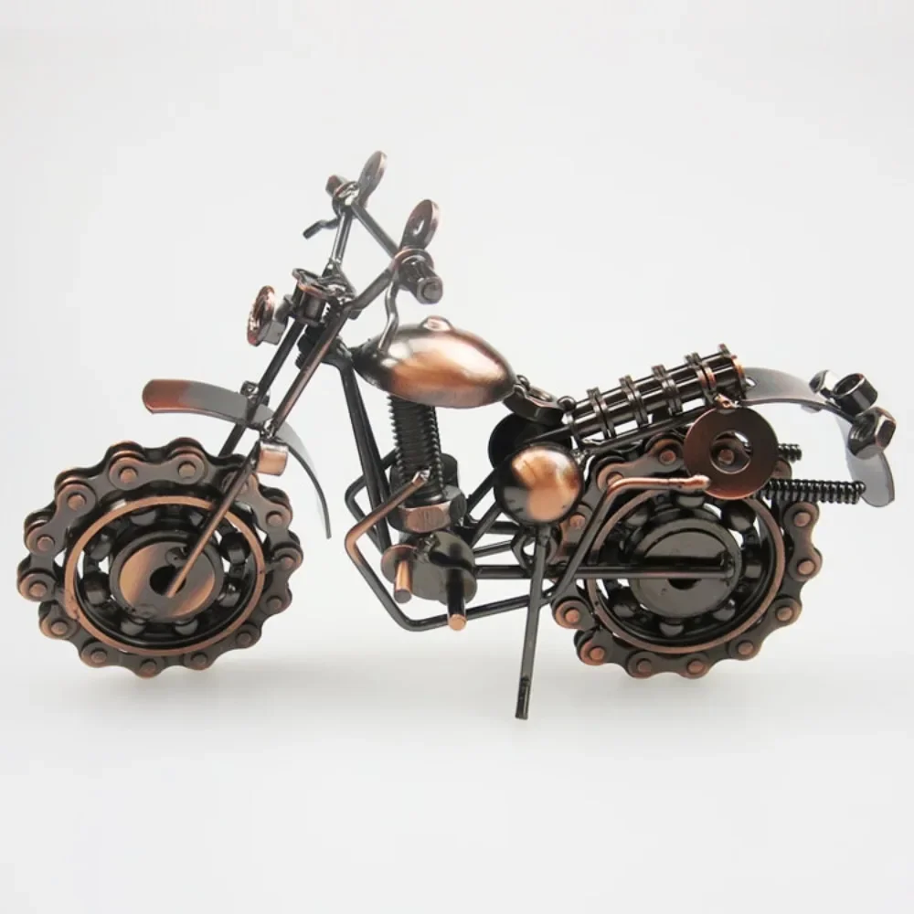

Модель мотоцикла в стиле ретро, кованые железные украшения, металлические поделки, античный домашний декор, креативные подарки, украшение