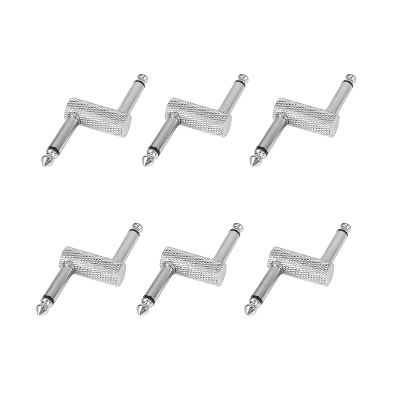 

6X 6.35 Adapter Plug Pedal Coupler Sz Type Connector For Guitar Effect Pedal 1/4 Inch High-Grade Amplifier Adapter