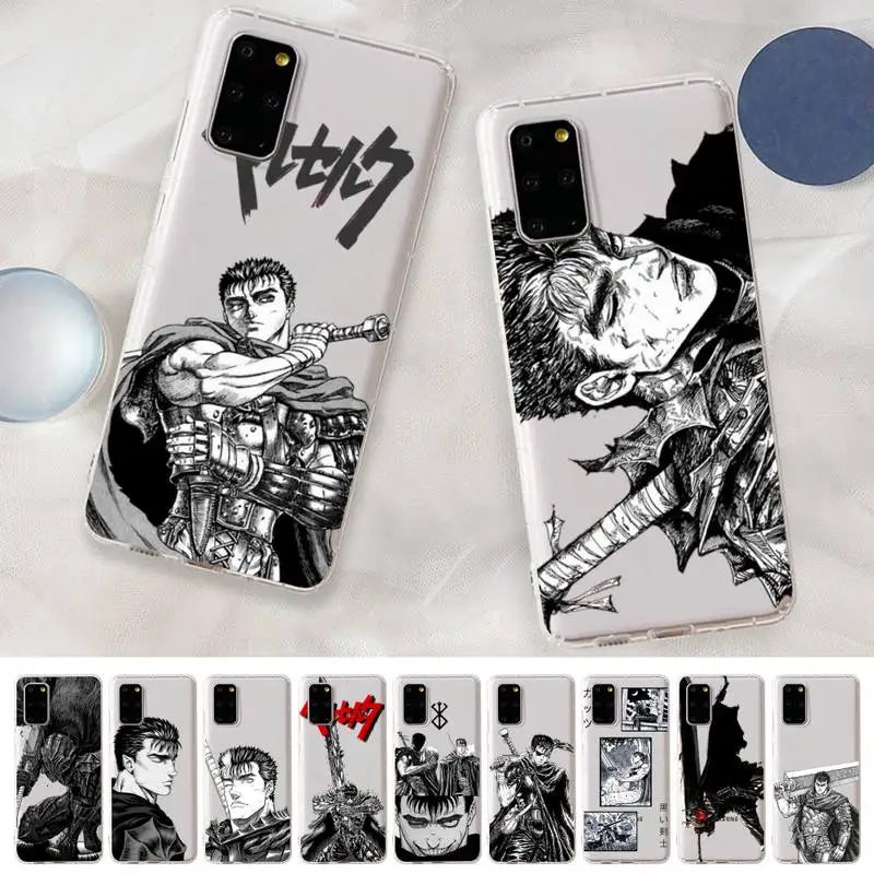 

Berserk Guts Anime Phone Case for Samsung A51 A52 A71 A12 for Redmi 7 9 9A for Huawei Honor8X 10i Clear Case