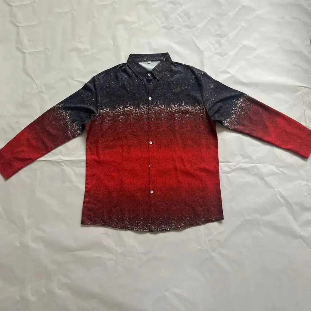 

Close-fitting Great Wear-resistant Summer Shirt Long Sleeves Shirt Lapel Club Clothing