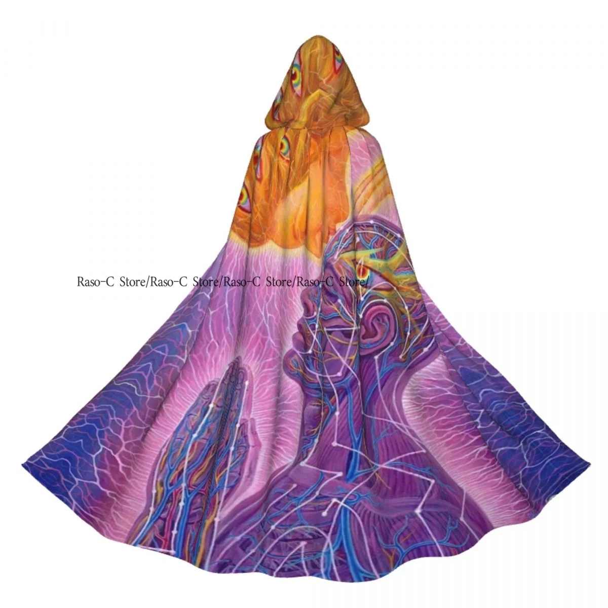 Длинная накидка плащ Алекс серая с капюшоном пальто осенние толстовки