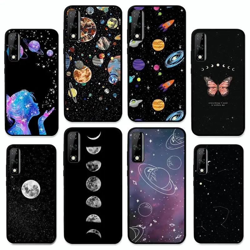 

Cartoon Space Planet Phone Case for Huawei Y9 Y7 Prime Y9s Y8s Y8p Y6p Y6 Y5 Mate 50 20 Lite 10 Pro Cover