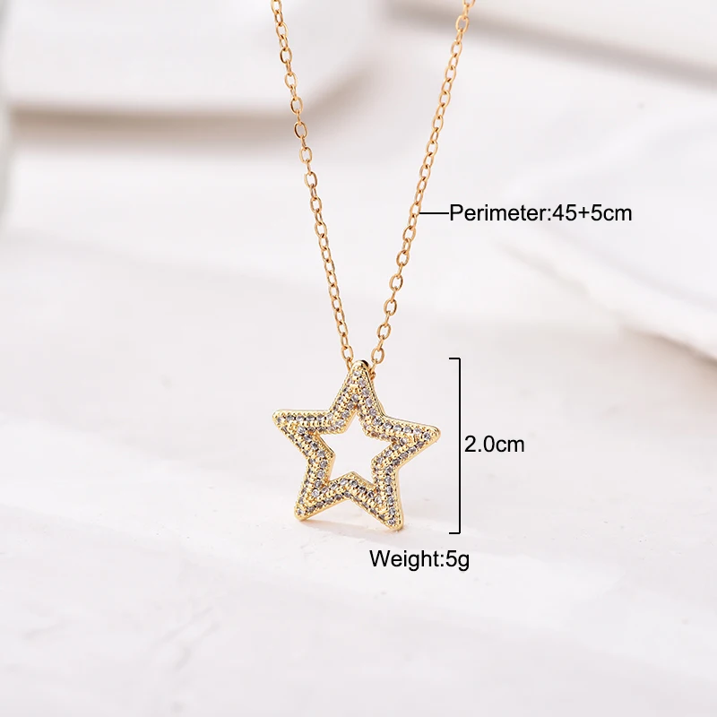 Модный разноцветный женский чокер из нержавеющей стали с звездами и звёздами