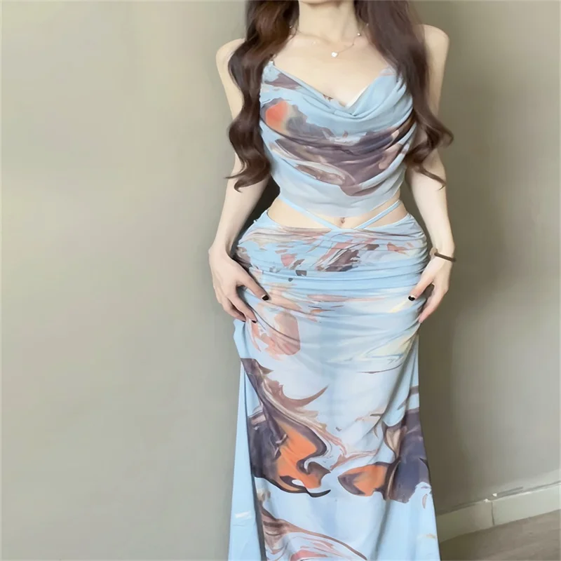 Синий купальник-бикини для девочек женский фиолетовый комплект из трех