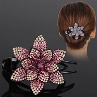 girls headdress headwear hairpin hair clip hair accessories ponytail holder diamond hair claw flower duckbill clip