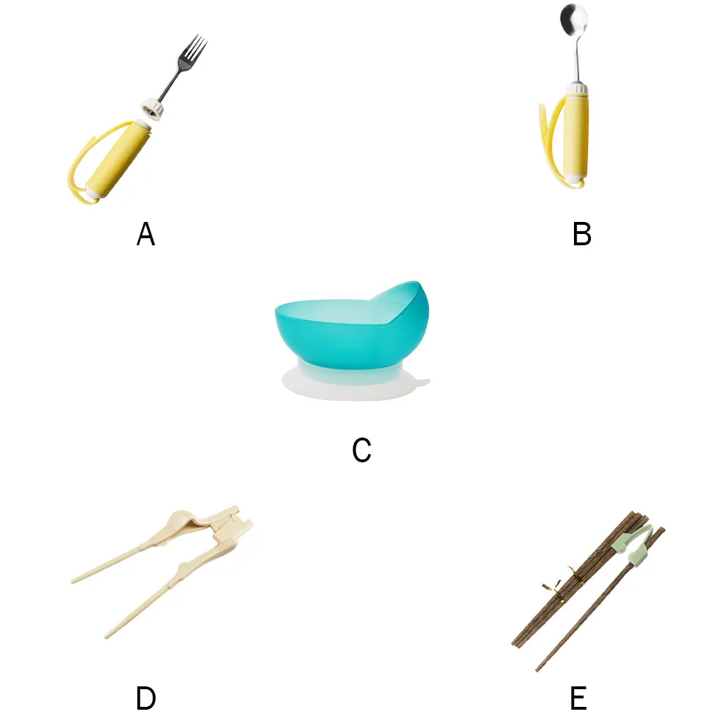 

Посуда для инвалидов, нержавеющая вилка, вращающаяся на 360 градусов ложка, стабилизация хода, палочки для еды, присоска, кухонный инструмент