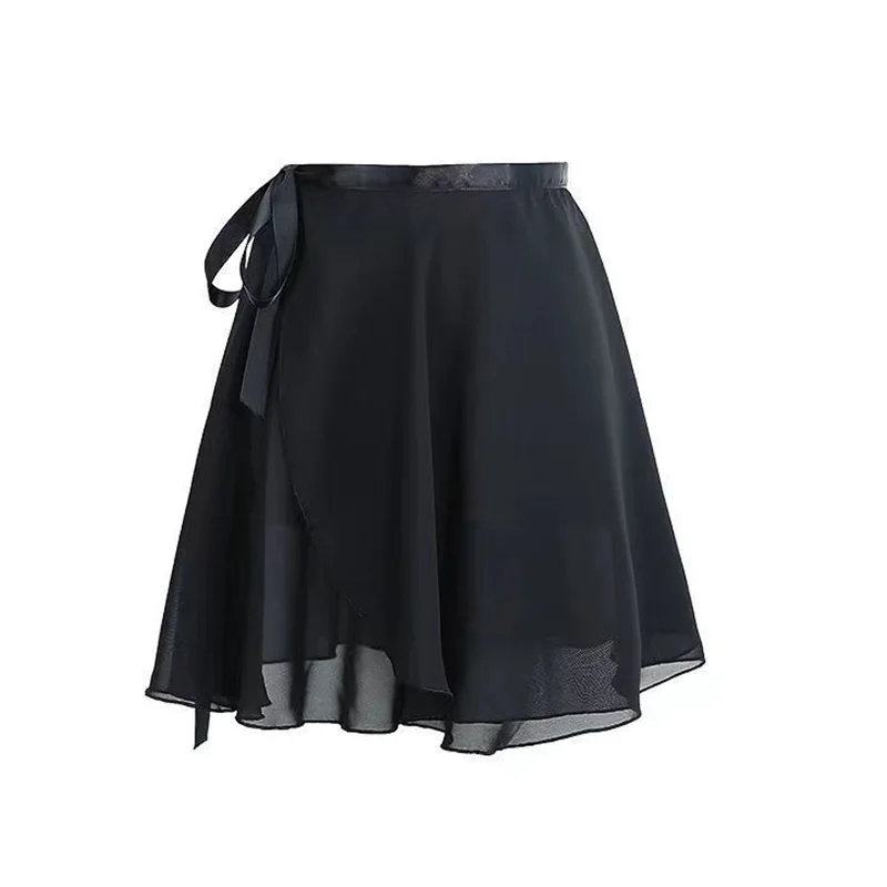 USHINE Ballet Dance Chiffon Skirt Pure Color Floral Print Practice Leotard Ballet Dance Dress Woman Children