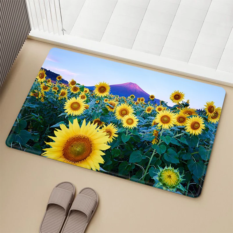 

Sunflower Pattern Living Room Carpet Foot Mat Carpets Doormat Entrance Door Home Cute Rug Rugs Bath Kitchen Prayer Bathroom Mats