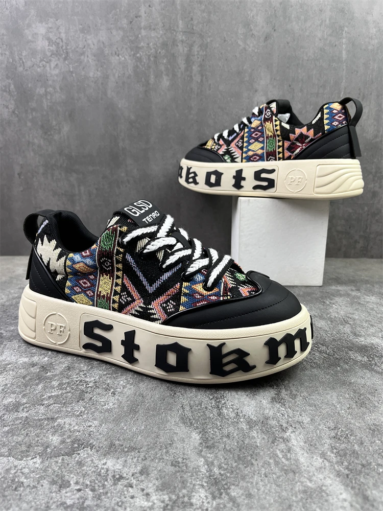 Ozhouzhan модная обувь 2024 осень и зима новый тренд удобные кроссовки на толстой