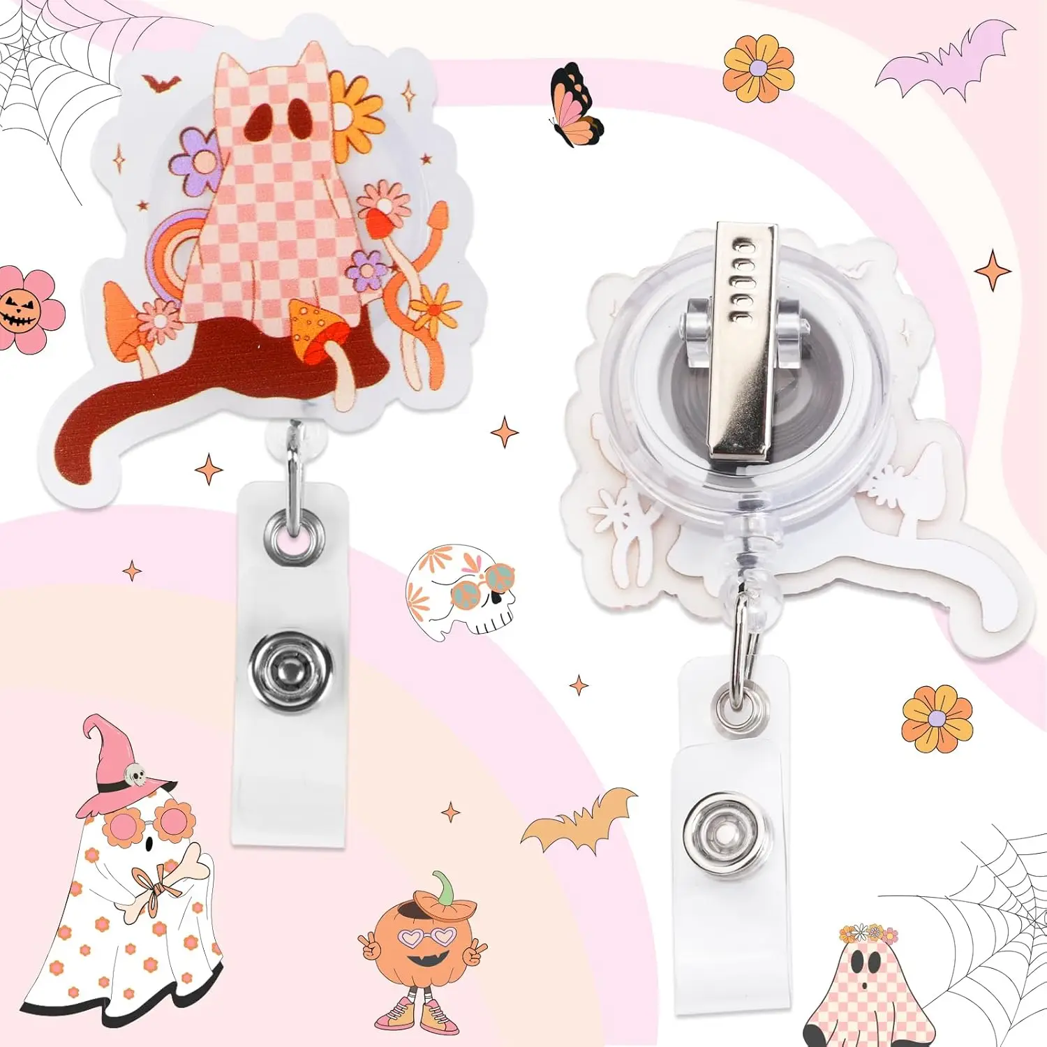 Kreatwow 3 шт. стандартная катушка с выдвижным шнуром в стиле ретро ярлыком ID