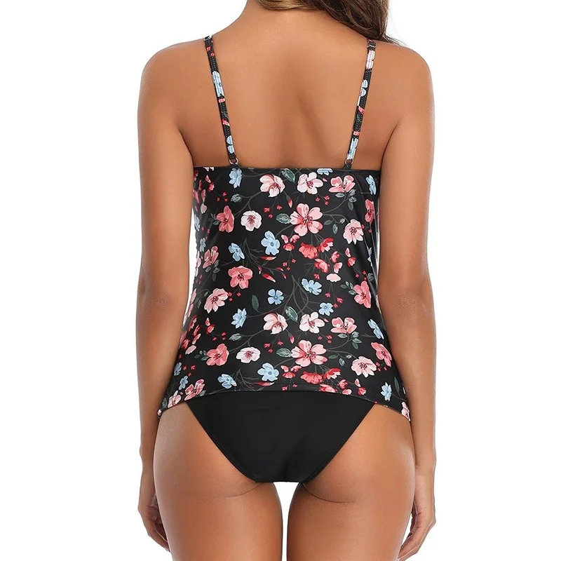 Женский купальник-танкини с цветочным принтом