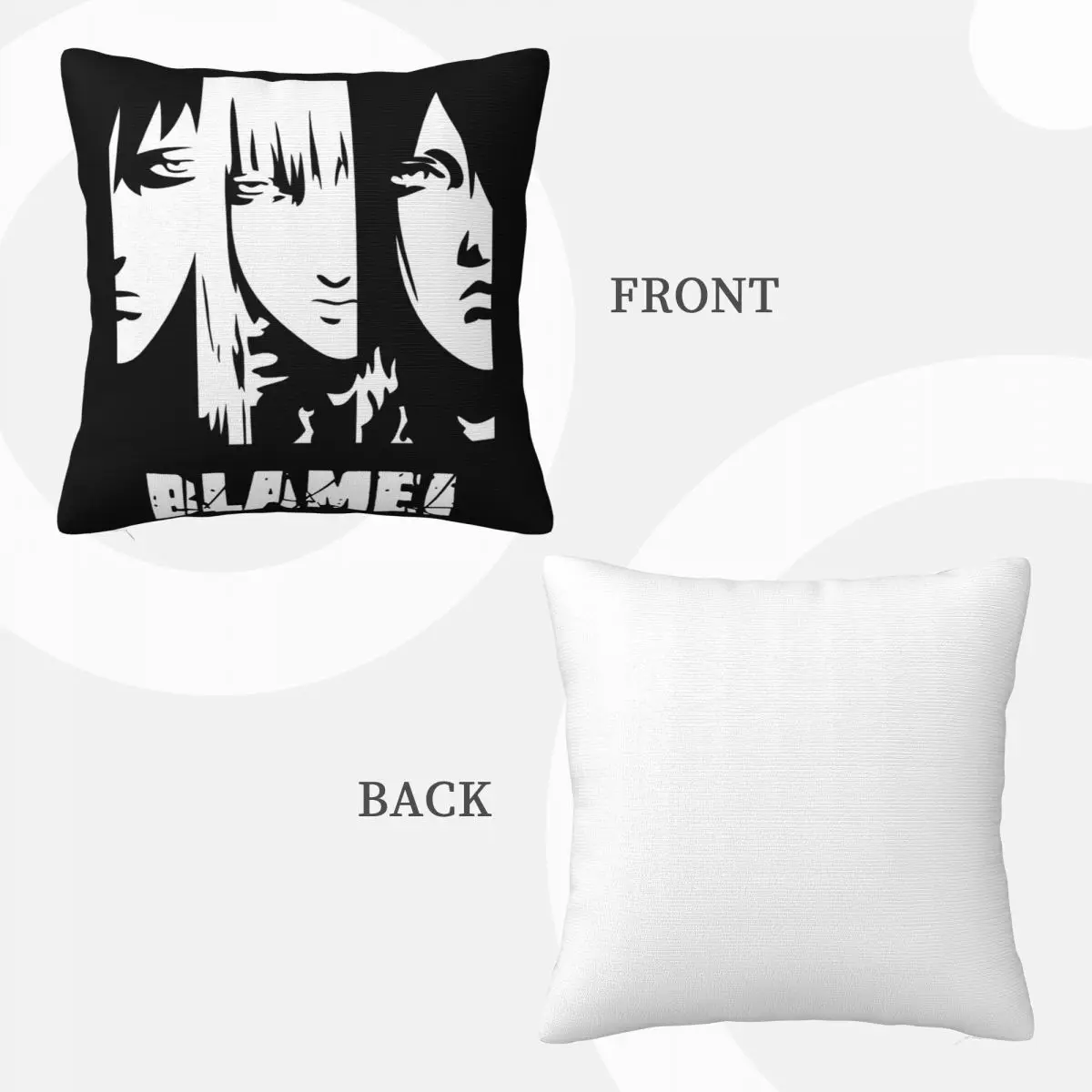 Фото Blame Manga Cibo Killy Sanakan Tsutomu Nihei Text Dj Better Cheap Price Crewneck Splicing Gift Printing Pillow Case №3