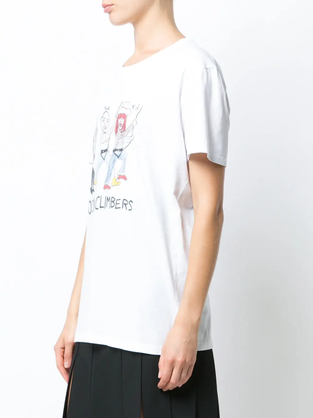 

Женская свободная футболка с коротким рукавом, белая хлопковая Футболка с принтом граффити, весна-лето