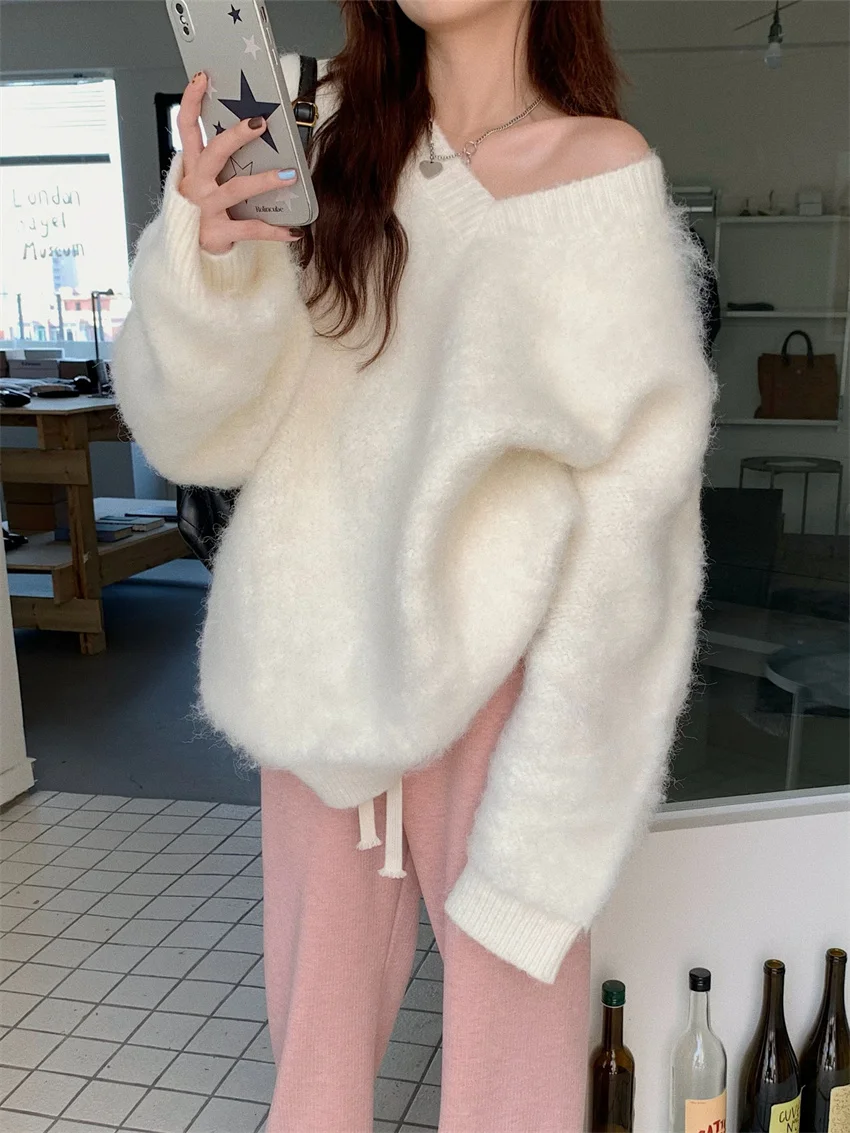 

Женский полосатый джемпер Alien Kitty, повседневный Свободный вязаный пуловер в стиле High Street, зима 2022